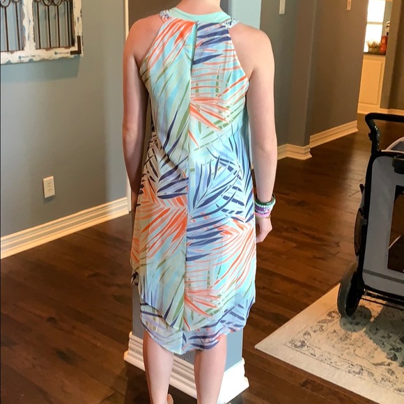 Dress barn tropical dress Worn twice Size 10 - Picture 2 of 4